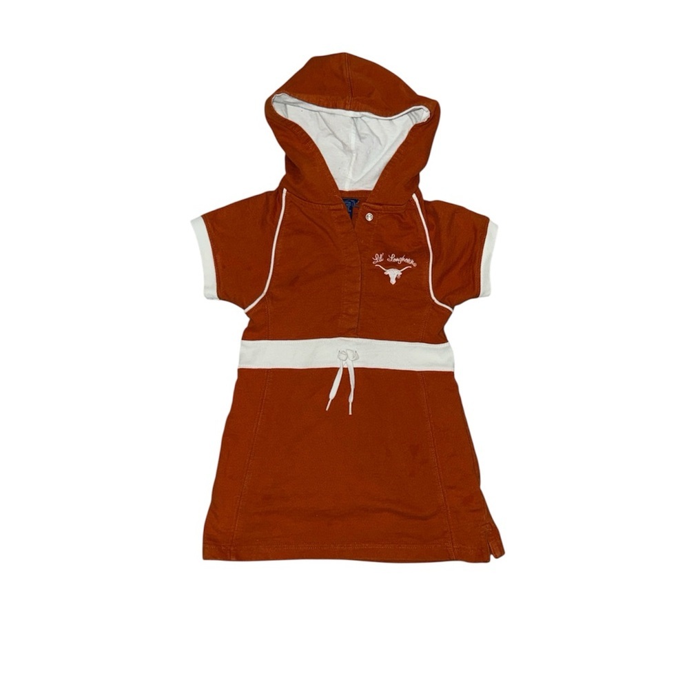 Texas Lil Longhorns Team Love French Terry Hoodie Dress, Toddler Girl 3T​